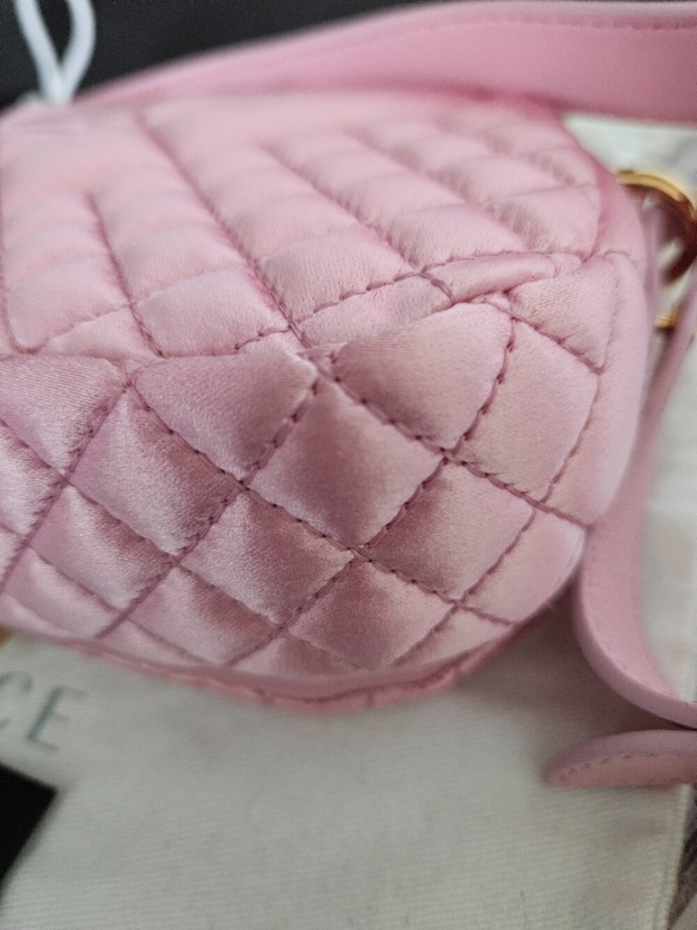 Versace Greca Goddess Quilted Satin Shoulder Bag - Picture 7 of 11